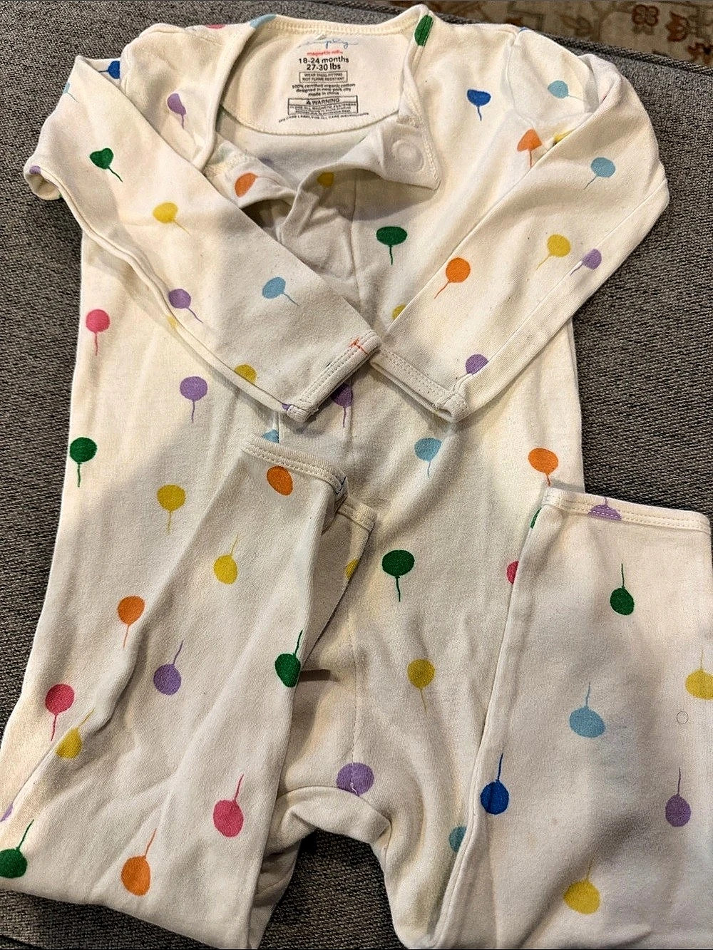 Simply Magnetic Me Organic Cotton Footie Baby 18-24M